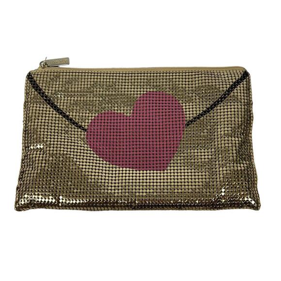 Felix Rey Gold Sequin Clutch Bag With Animal Print Lining 9” X 5.5” Beautiful!! - Picture 3 of 5